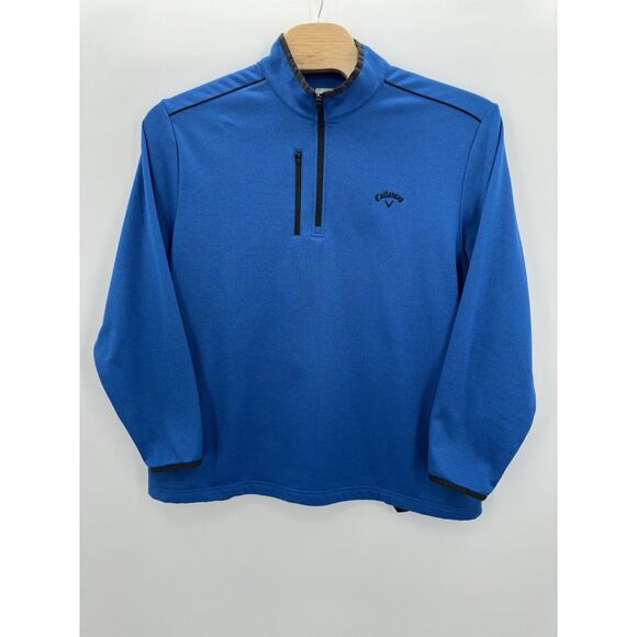 Callaway Opti Dry Quarter Zip Fleece Pullover Blue Men's Size XXL‎ 2XL Golf - Picture 1 of 5